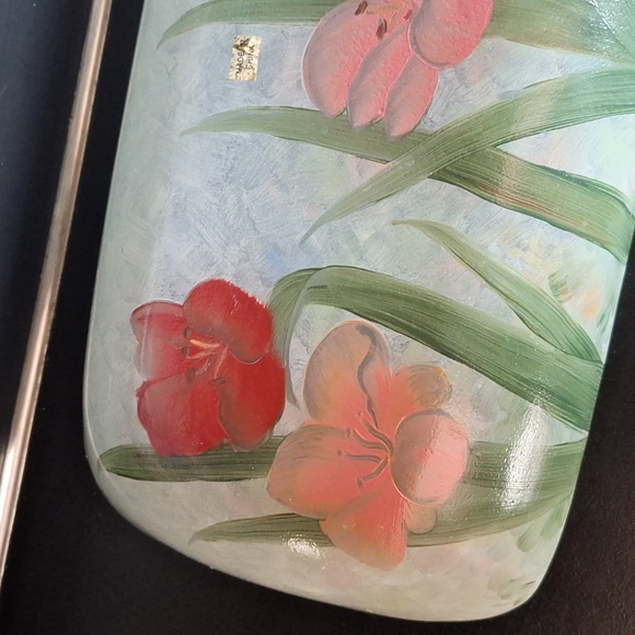 Block Crystal Meadowlark Floral Platter Dish - Picture 2 of 5